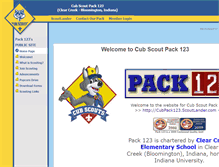 Tablet Screenshot of cubpack123.scoutlander.com