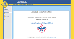 Desktop Screenshot of cubpack255.scoutlander.com