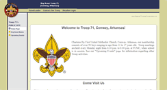 Desktop Screenshot of bsatroop71conway.scoutlander.com