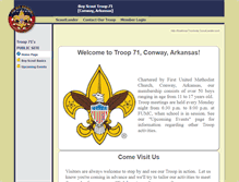 Tablet Screenshot of bsatroop71conway.scoutlander.com