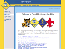 Tablet Screenshot of cubpack315.scoutlander.com