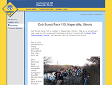 Tablet Screenshot of pack110naperville.scoutlander.com